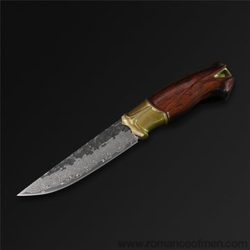 The Titan Damascus Steel Fixed Blade-Romance of Men